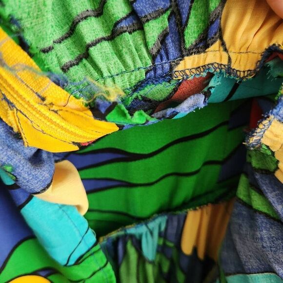 Vintage Midi Dress Jackie Bernard Eklektic Womens 6 Floral Made in USA Fit and F - Picture 7 of 7